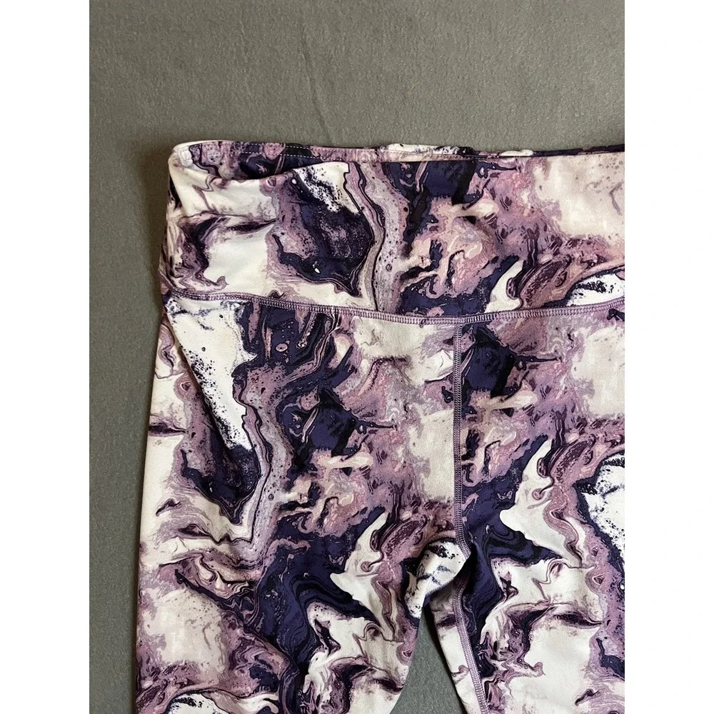 SO‎ Yoga High-Rise Leggings Women's XL Purple Marble Abstract Perfectly Soft